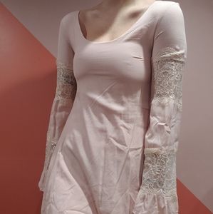 Scoop neck, light weight, long sleeve sun dress